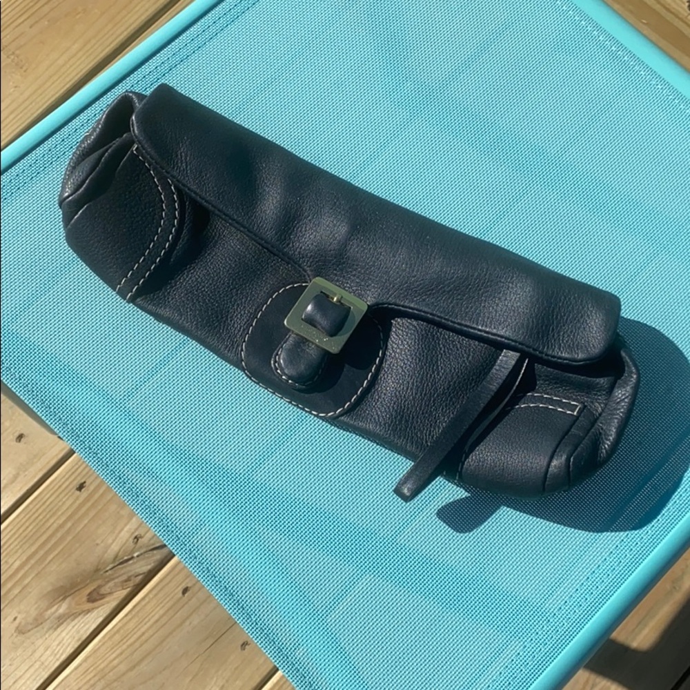Black Kate Spade leather clutch/wristlet